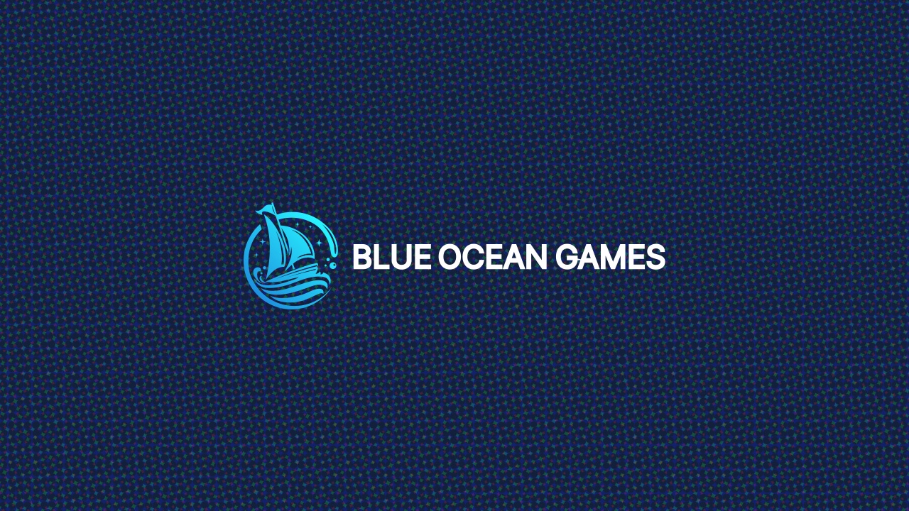 The Blue Ocean logo on a blue background The Blue Ocean logo on a blue background