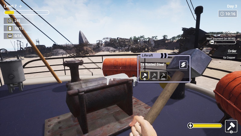 A screenshot from Ship Graveyard Simulator