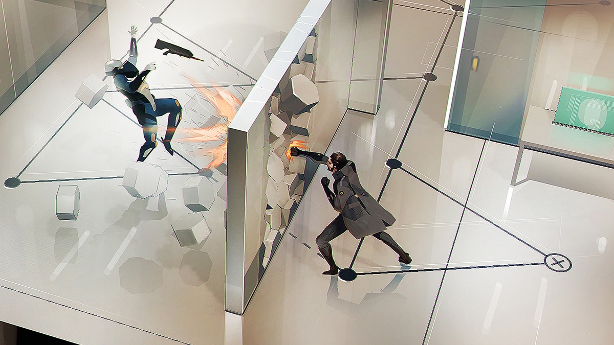 A screenshot from Deus Ex Go A screenshot from Deus Ex Go