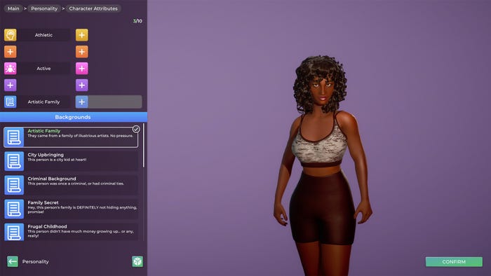 A screenshot of the character creator in Life by You