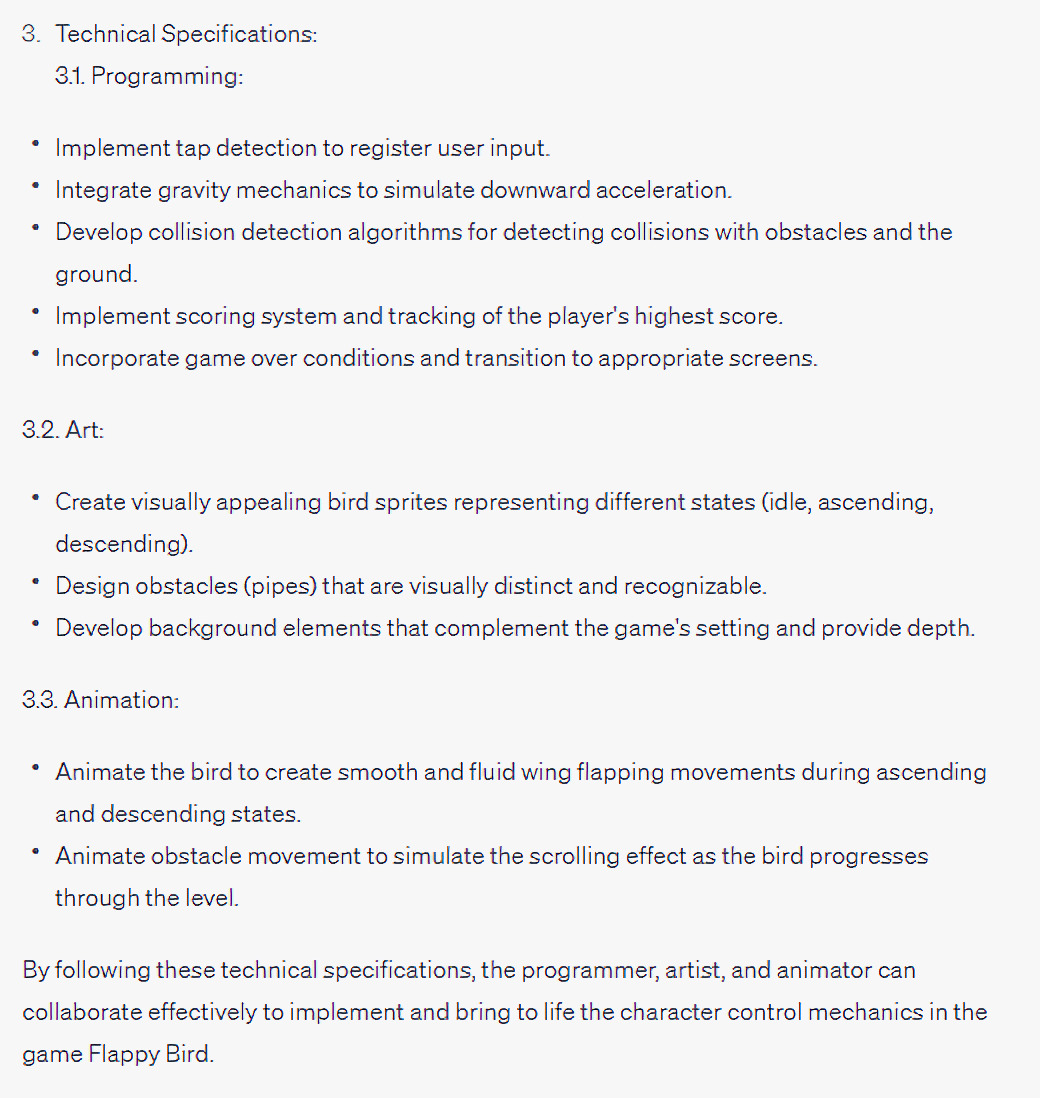 A game designer’s new friend: how to use ChatGPT as a gamedev tool