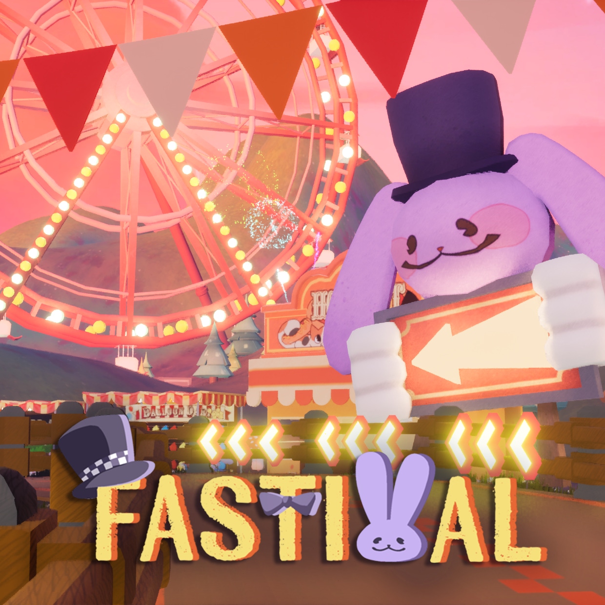 Key art featuring a colorful purple character Key art featuring a colorful purple character