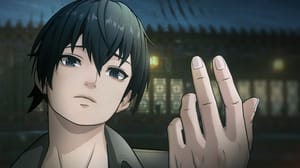 A character from The Hidden Ones looks at the camera, their hand raised. A character from The Hidden Ones looks at the camera, their hand raised.