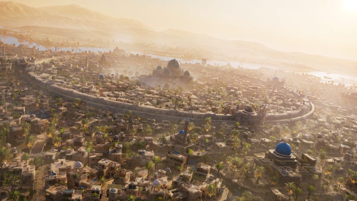 A screenshot of Baghdad from Assassin's Creed Mirage.