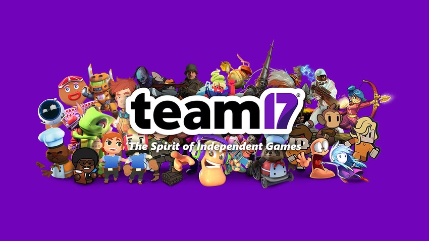 Team 17 logo with colorful screenshots