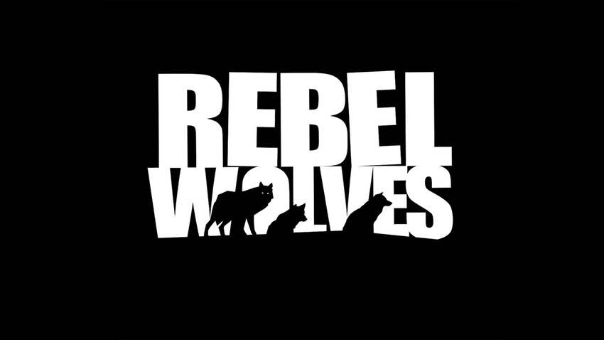 Logo for game developer Rebel Wolves.