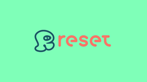 The Studio Reset logo (The word 'Reset' is stylised, rounded orange font) on a vibrant neon green background The Studio Reset logo (The word 'Reset' is stylised, rounded orange font) on a vibrant neon green background
