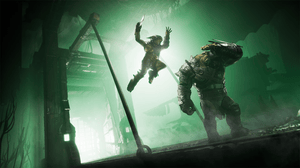 A screenshot from Styx: Blades of Greed showing a goblin (Styx) attacking an enemy from the shadows A screenshot from Styx: Blades of Greed showing a goblin (Styx) attacking an enemy from the shadows