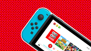 Photo of the Nintendo Switch and its main menu.