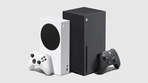 Two Xbox series consoles stand next to each other Two Xbox series consoles stand next to each other