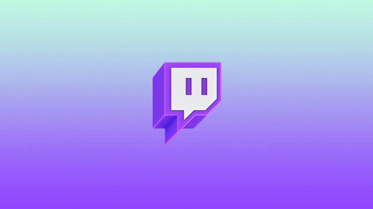 The Twitch logo on an iridescent background The Twitch logo on an iridescent background