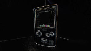 A styilized photograph of a Game Boy color.