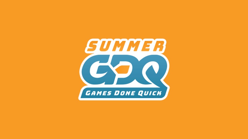 The Summer Games Done Quick logo on an orange background