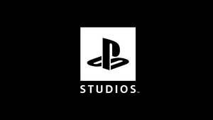 The PlayStation Studios logo on a black background