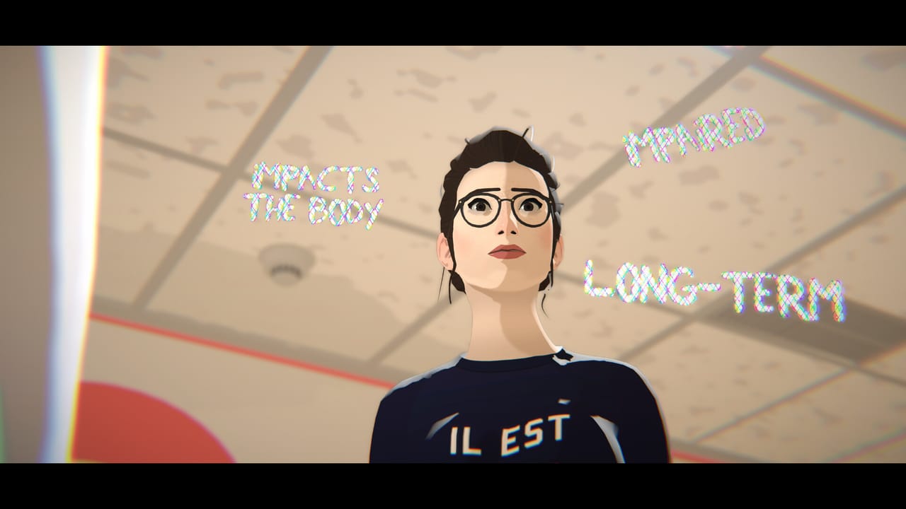 A screenshot from The Wreck showing Junon's internal thought process A screenshot from The Wreck showing Junon's internal thought process