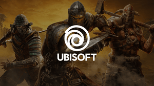The Ubisoft logo overlaid on a screenshot of For Honor The Ubisoft logo overlaid on a screenshot of For Honor
