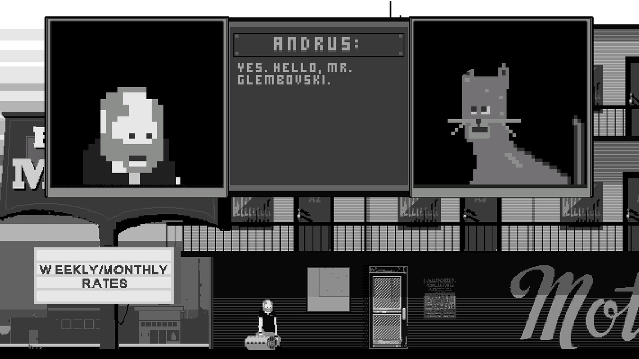 Screenshot of Robert Hofmeier's Cart Life, showing Andras holding a cat carrier. Screenshot of Robert Hofmeier's Cart Life, showing Andras holding a cat carrier.