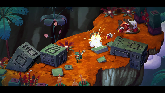 A screenshot from Figment 2, showing the character Piper attacking.