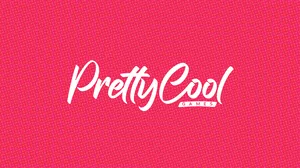 The Pretty Cool Games logo on a red background The Pretty Cool Games logo on a red background