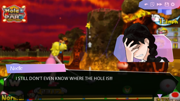 The character Noelle plays Mario Golf