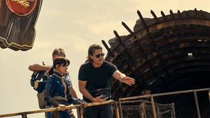 Jonathan Nolan directing the Fallout show on set