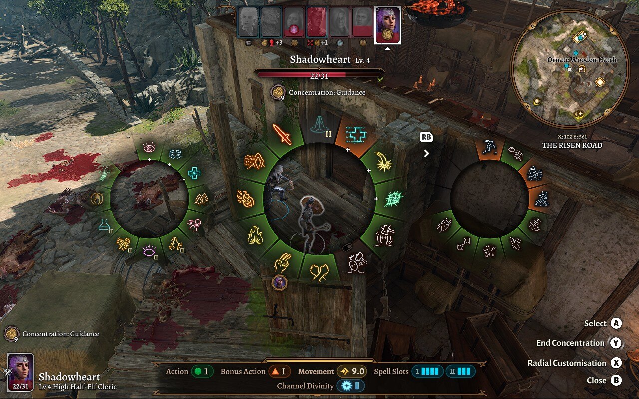 The UI for choosing abilities in Baldur's Gate 3. 