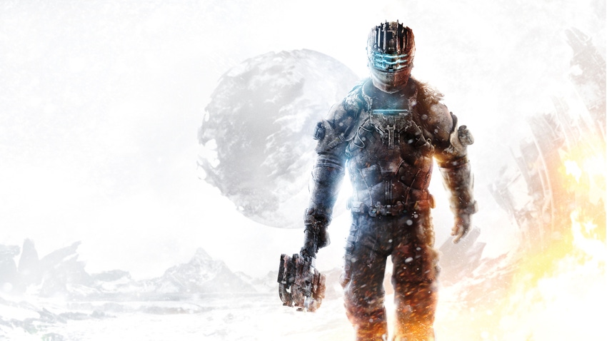 Isaac Clarke in key art for Visceral Games' Dead Space 3.