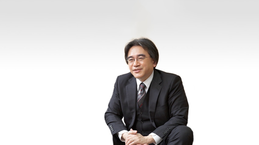 Satoru Iwata on a white background