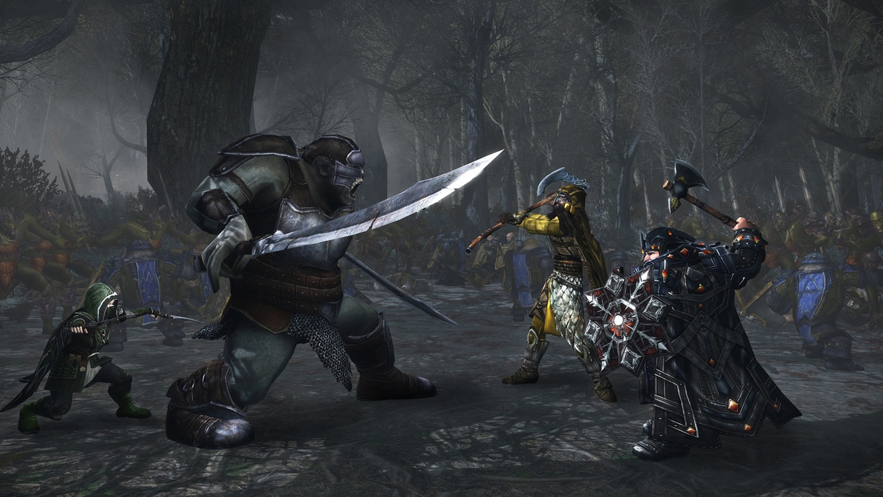 Screenshot of Standing Stone's Lord of the Rings Online, showing players in combat. Screenshot of Standing Stone's Lord of the Rings Online, showing players in combat.