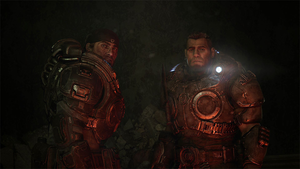 Dom and Marcus in Gears of War: E-Day