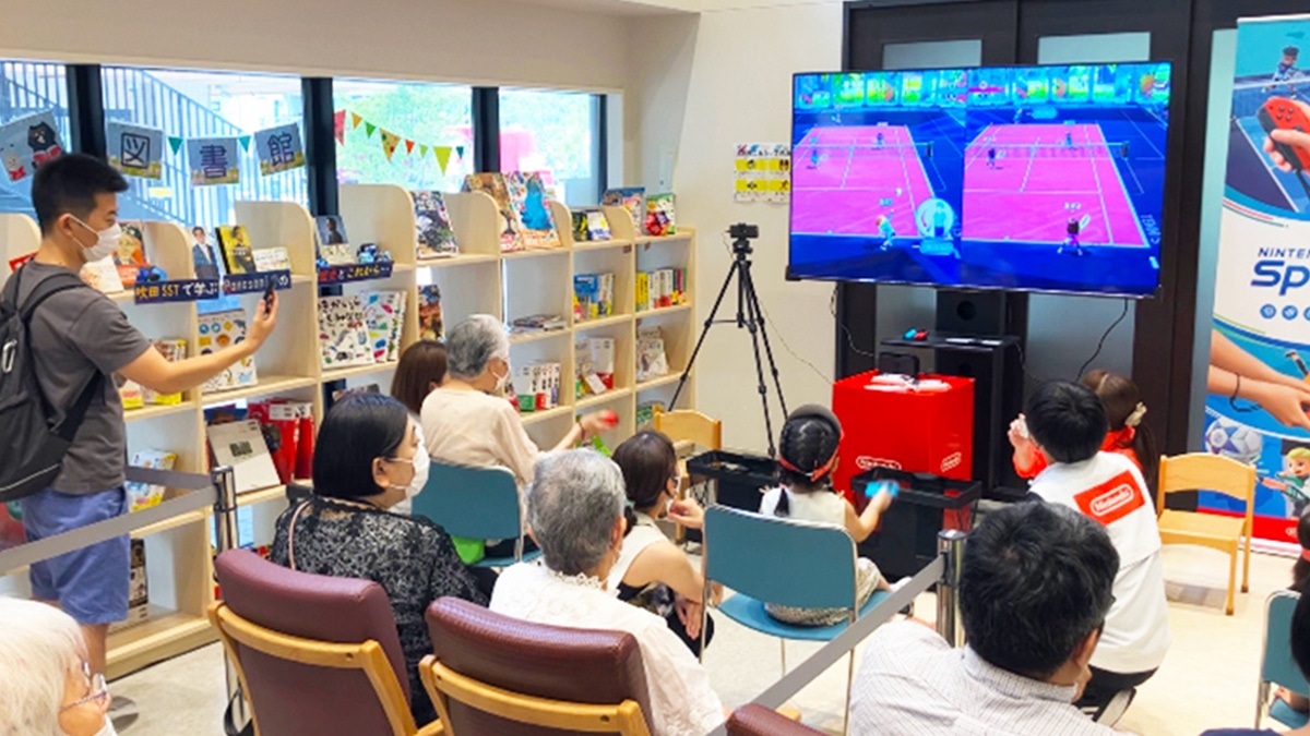 Residents playing Nintendo Switch Sports in a Japanese care home Residents playing Nintendo Switch Sports in a Japanese care home