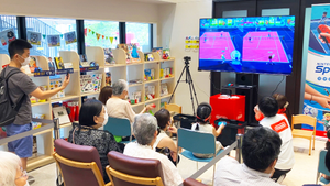 Residents playing Nintendo Switch Sports in a Japanese care home