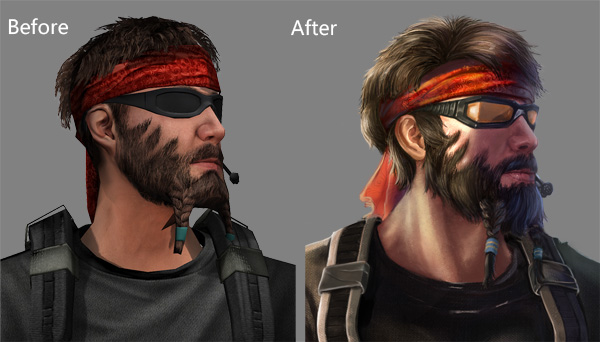 Making character illustrations for a FPS game