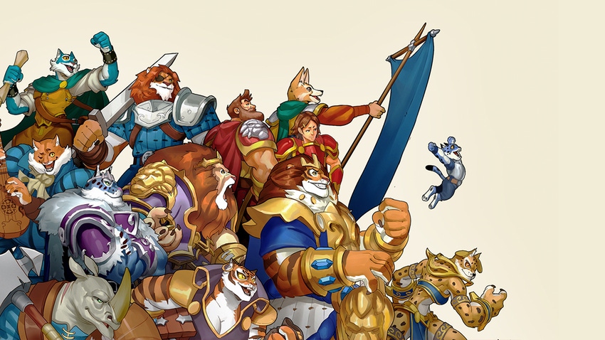 Key artwork for Million Lords featuring a huge variety of characters