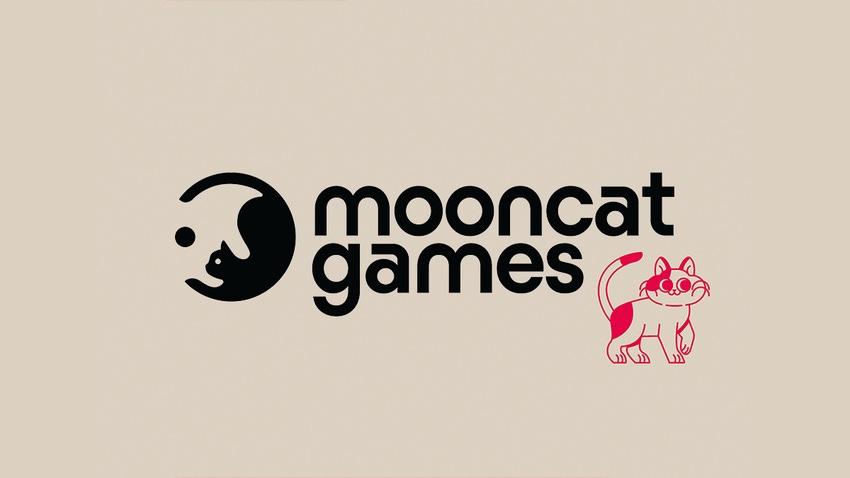 The Mooncat Games logo on a tan background