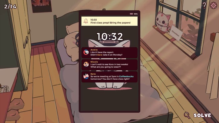 A screenshot from Little Problems: Cozy Detective Game.