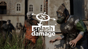 The Splash Damage logo overlaid on a screenshot from Scum The Splash Damage logo overlaid on a screenshot from Scum