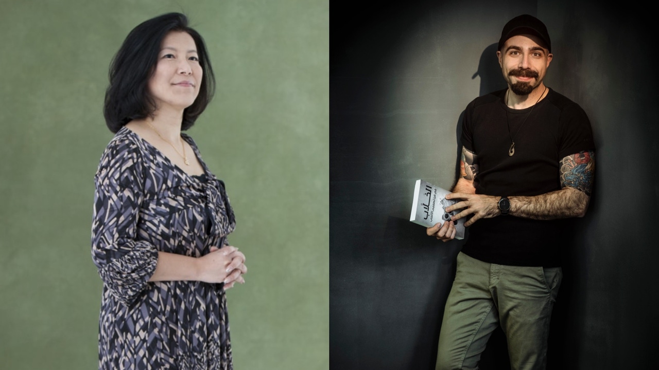 Composer Yoko Shimomura and game designer Fawzi Mesmar Composer Yoko Shimomura and game designer Fawzi Mesmar