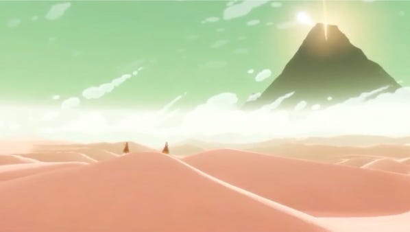 the world of the game JOURNEY in widescreen