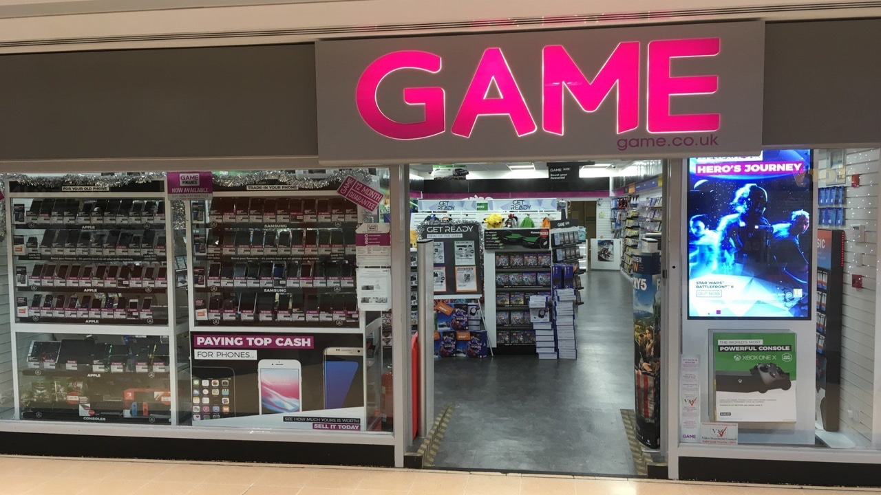Photograph of UK retailer GAME. Photograph of UK retailer GAME.