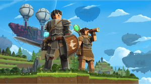 Key artwork for Everind showing two characters staring into the horizon atop a mountain Key artwork for Everind showing two characters staring into the horizon atop a mountain