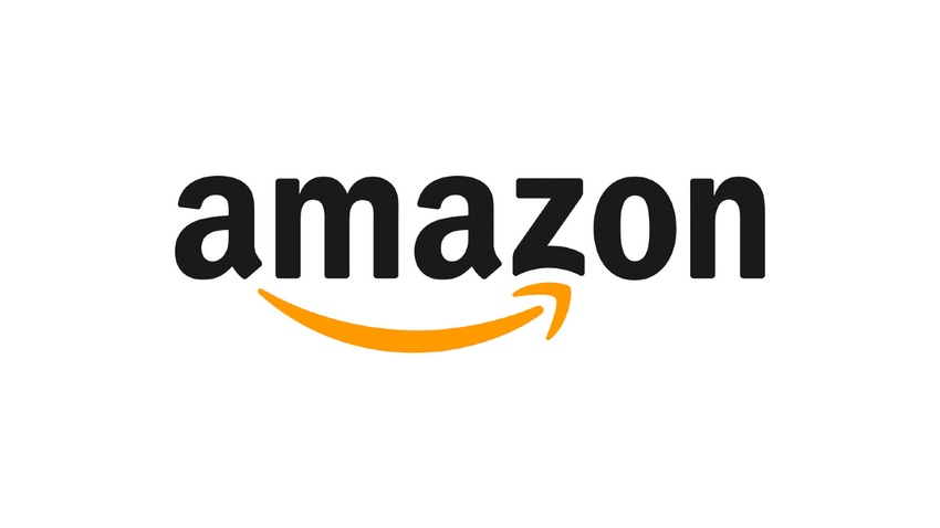 Logo for media giant Amazon.