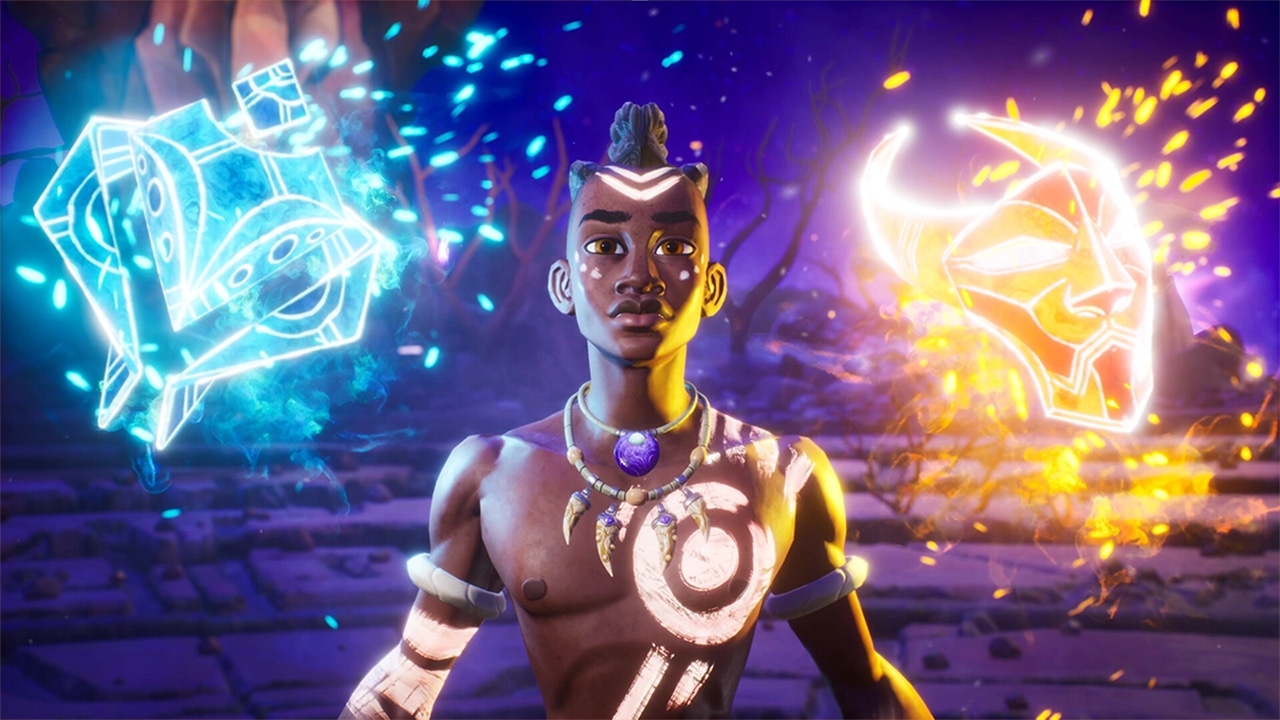 A screenshot from Tales of Kenzera: Zau featuring the protagonist Zuberi A screenshot from Tales of Kenzera: Zau featuring the protagonist Zuberi
