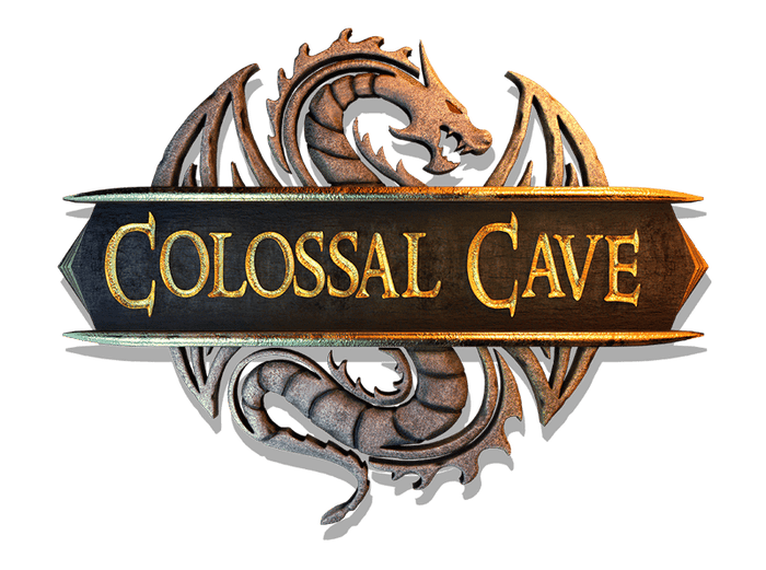 A logo for Colossal Cave in VR.