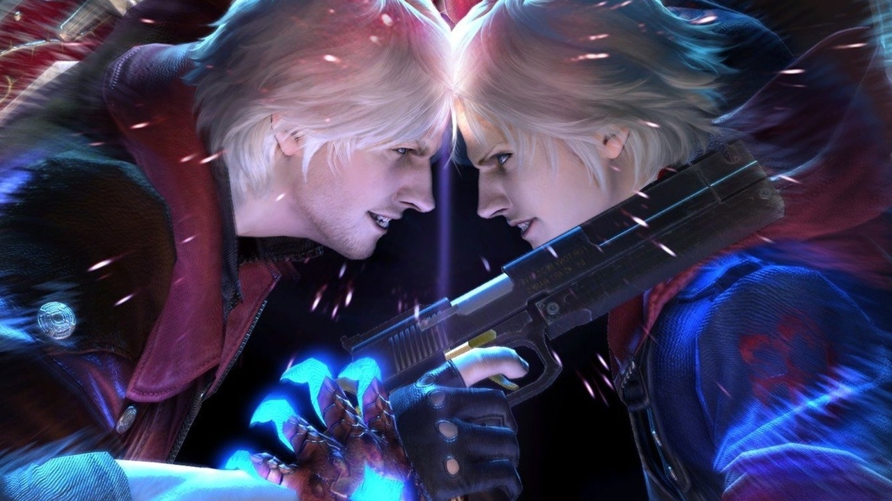 Dante vs. Nero in key art for Devil May Cry 4. Dante vs. Nero in key art for Devil May Cry 4.