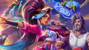 Key art from People of Note. Pop star player character Cadence belts out a song. Key art from People of Note. Pop star player character Cadence belts out a song.