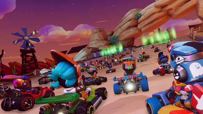A screenshot of Stampede: Racing Royale. A screenshot of Stampede: Racing Royale.