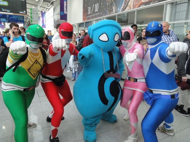 Beatbuddy with the Power Rangers at Gamescom 2013