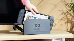 The Nintendo Switch 2 being docked The Nintendo Switch 2 being docked