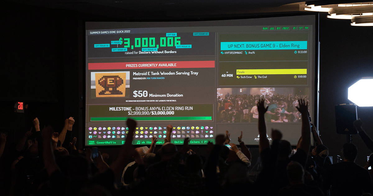 Summer Games Done Quick 2022 raises over $3 million for charity